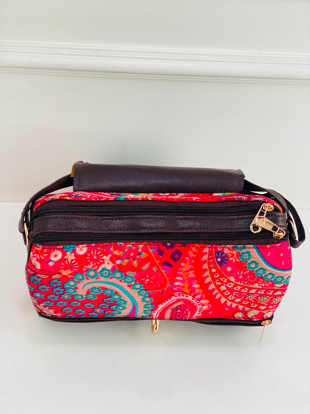 Berry Paisley Large Satchel Bag