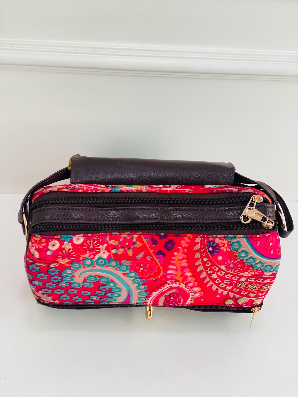Berry Paisley Large Satchel Bag