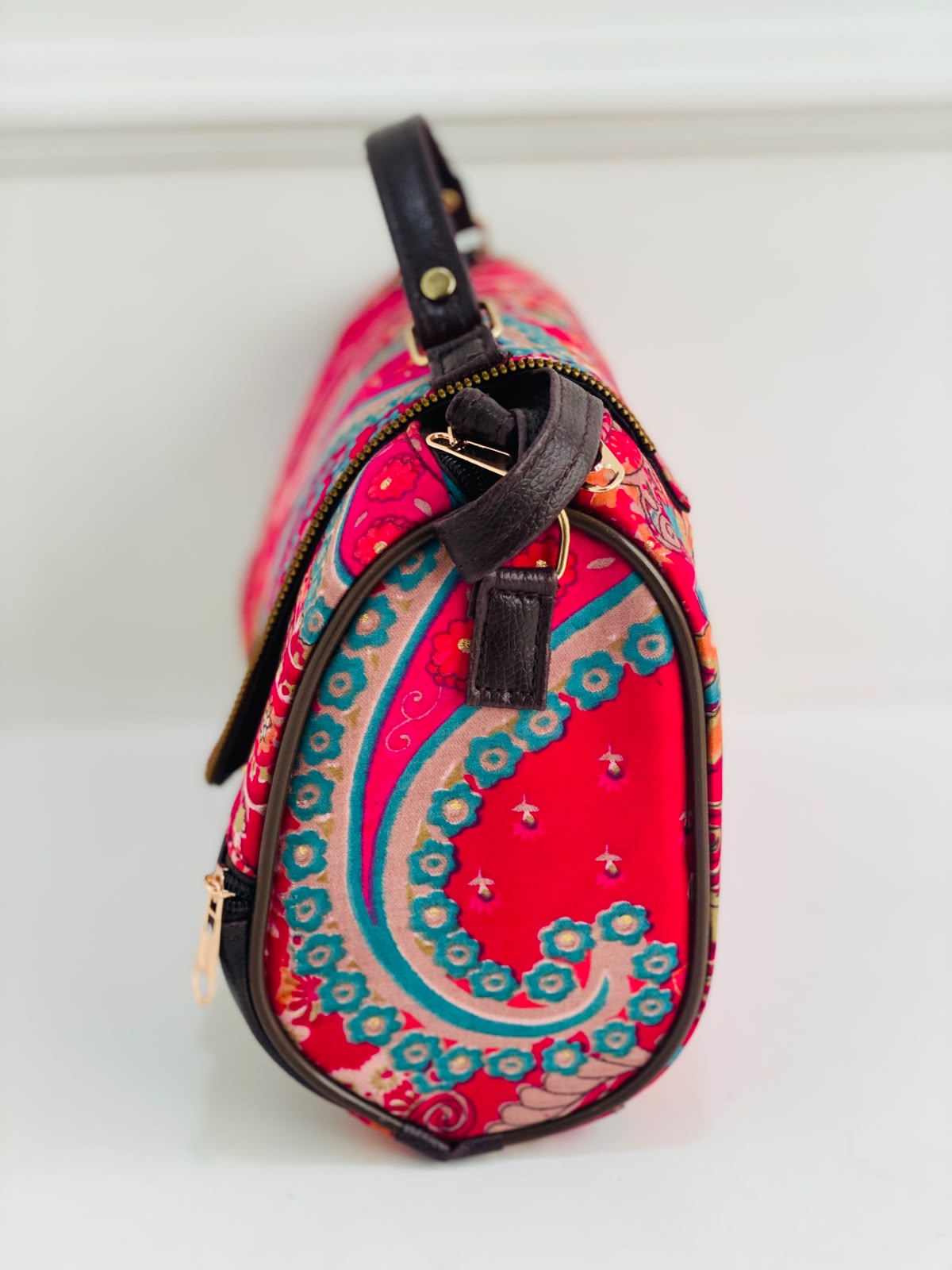 Berry Paisley Large Satchel Bag