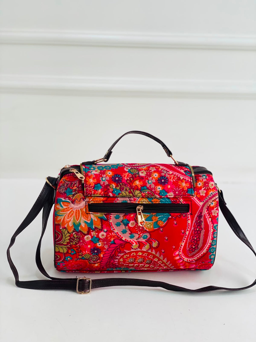 Berry Paisley Large Satchel Bag