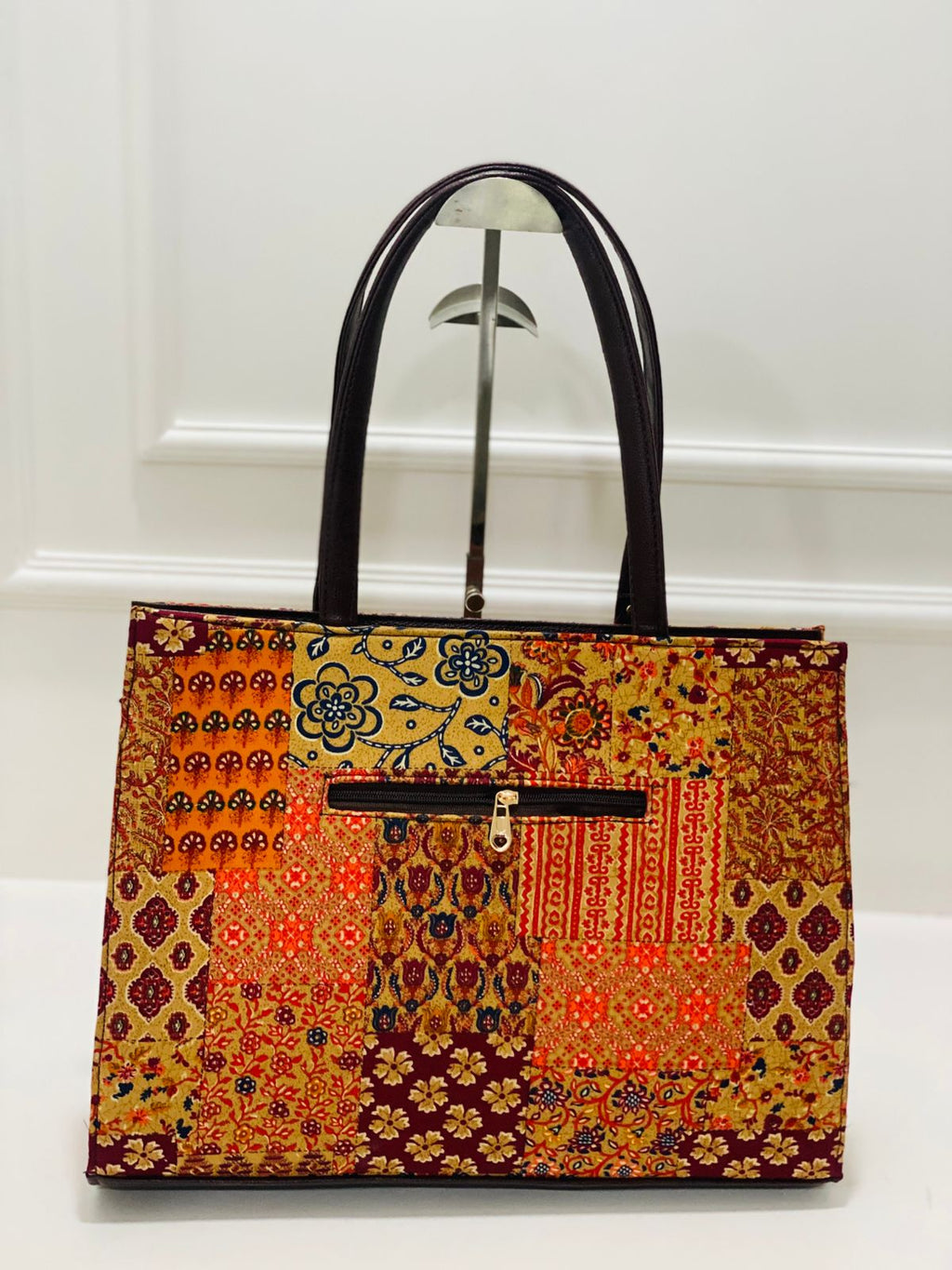 Vintage Patchwork Statement Laptop Bag