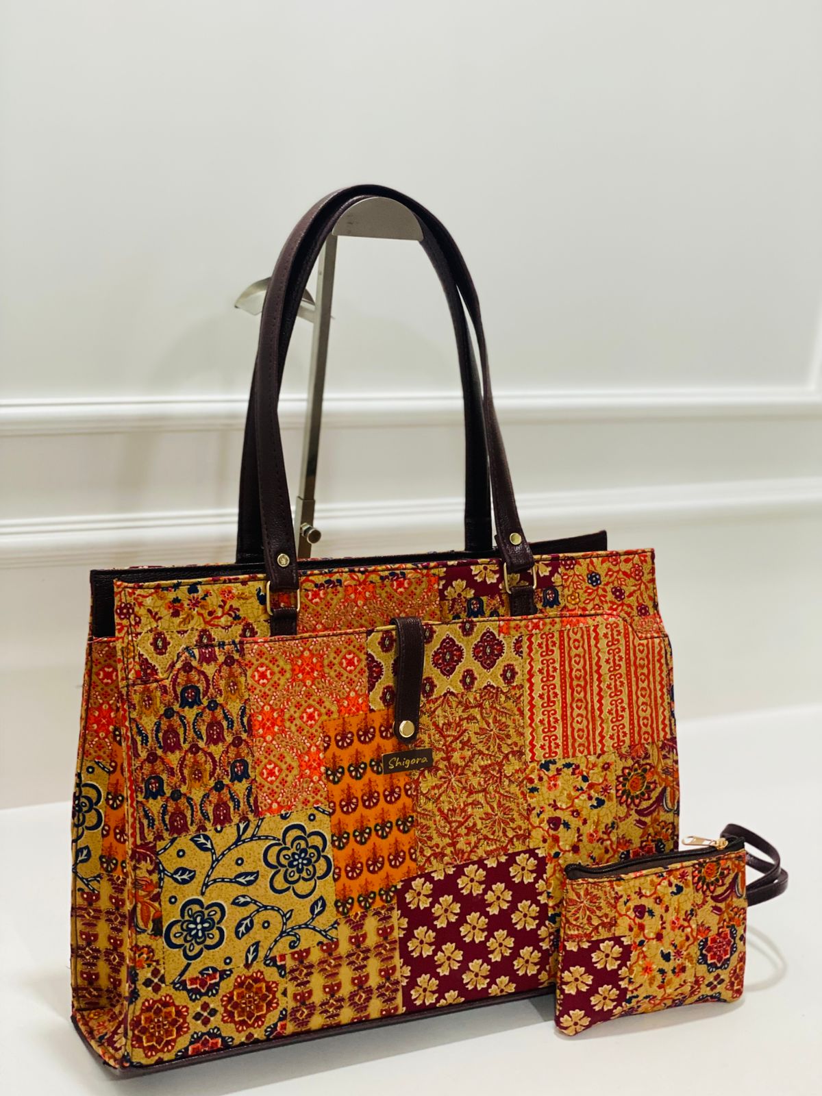 Vintage Patchwork Statement Laptop Bag