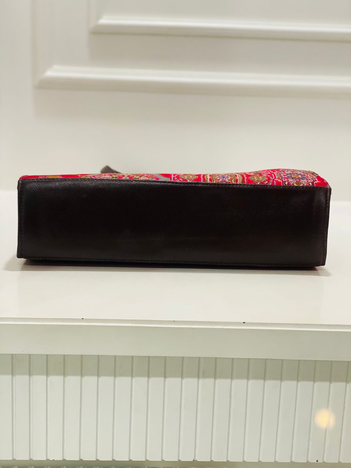 Red Floral Statement Laptop Bag With Pouch