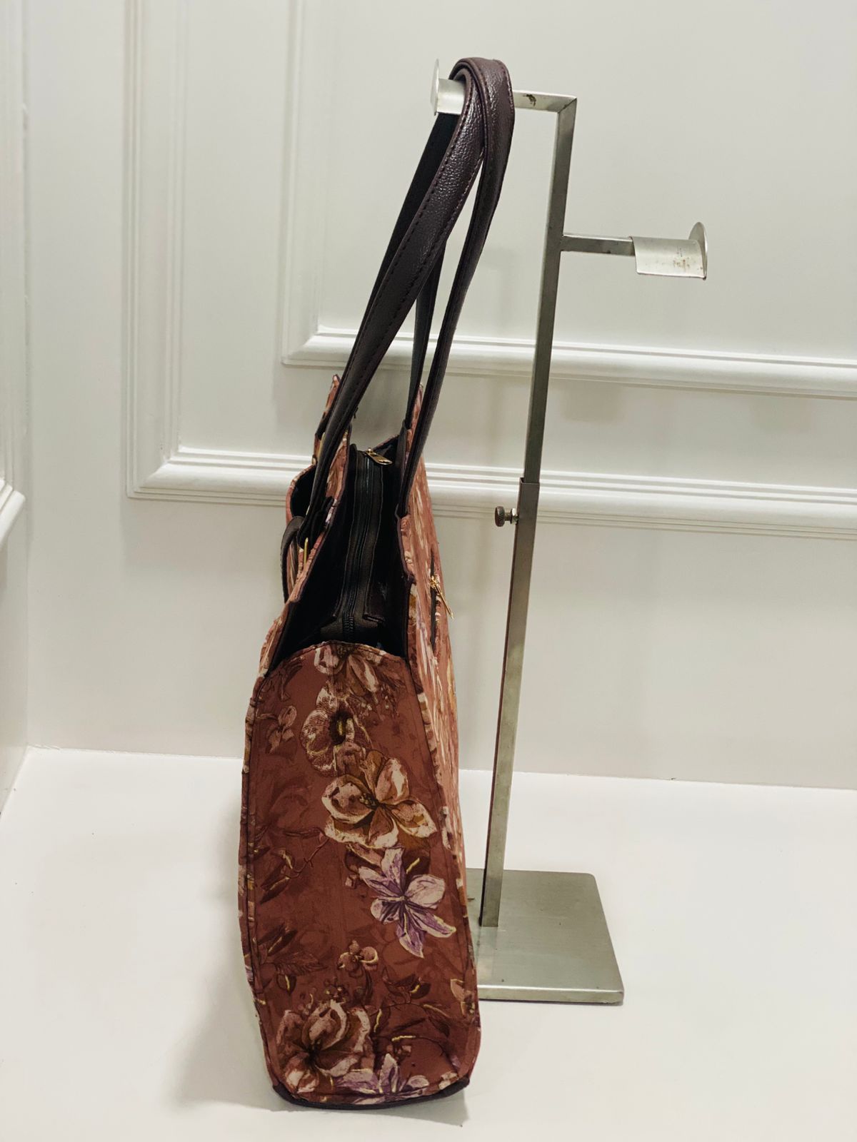 Blush Floral Statement Laptop Bag