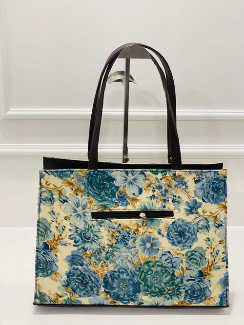 Aqua Blue Statement Laptop Bag