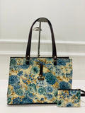 Aqua Blue Statement Laptop Bag