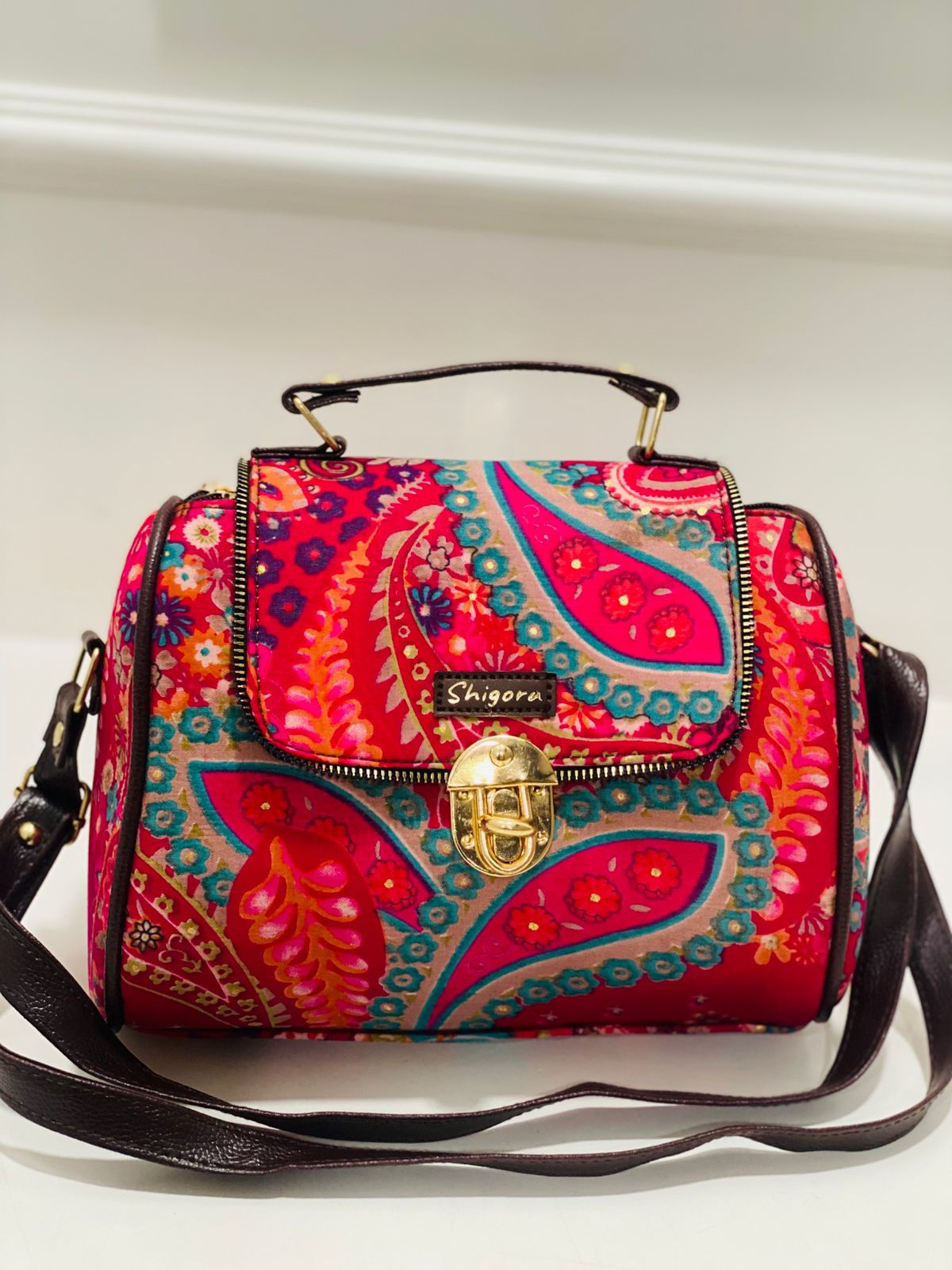 Berry Pink Medium Satchel Bag