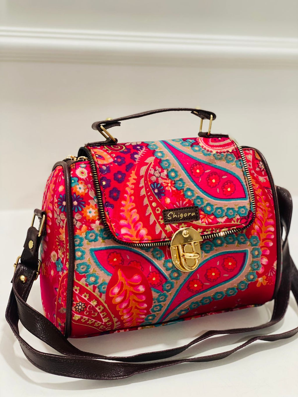 Berry Pink Medium Satchel Bag