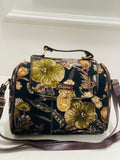 Black Bloom Medium Satchel Bag