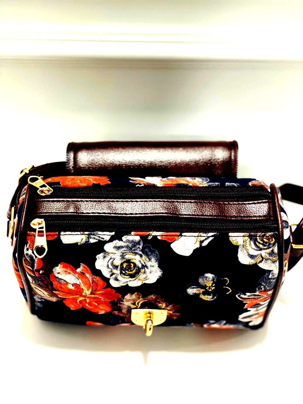 Midnight Rose Medium Satchel Bag