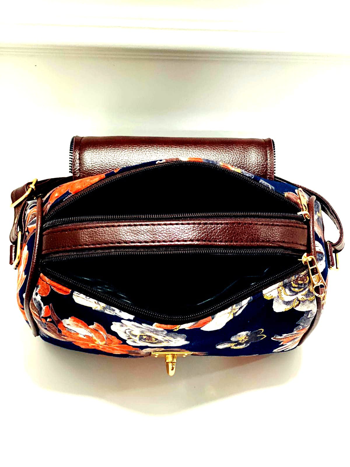 Midnight Rose Medium Satchel Bag