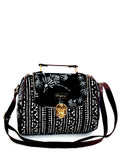 Midnight Bloom Medium Satchel Bag