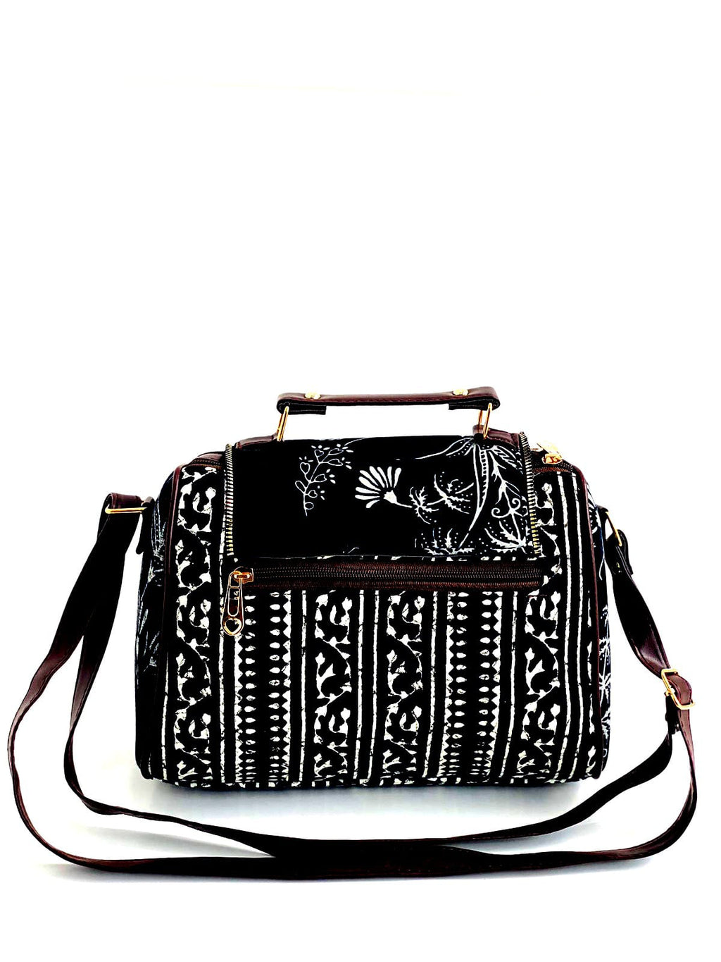 Midnight Bloom Medium Satchel Bag