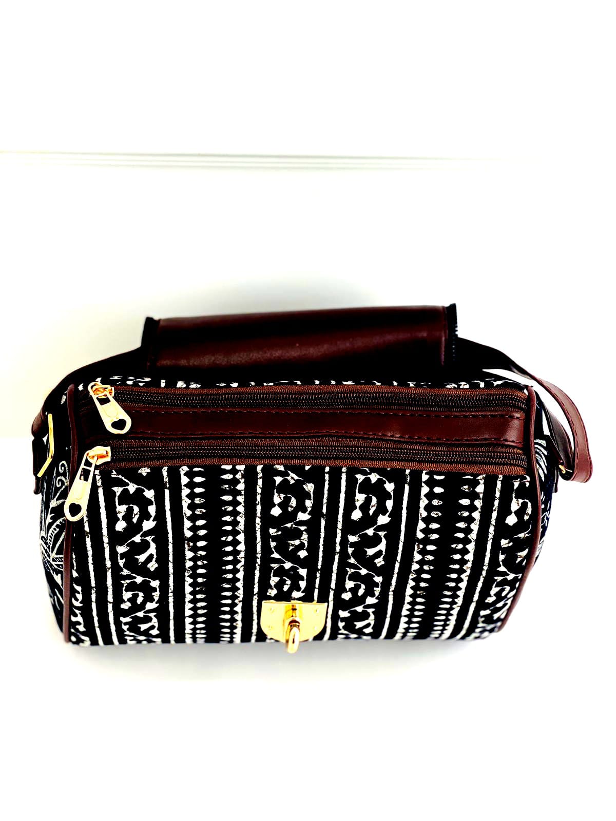 Midnight Bloom Medium Satchel Bag