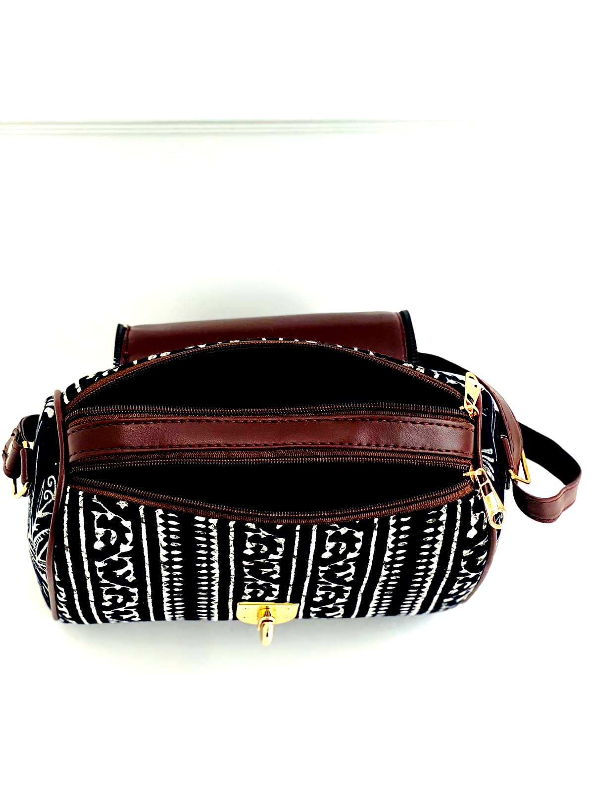 Midnight Bloom Medium Satchel Bag