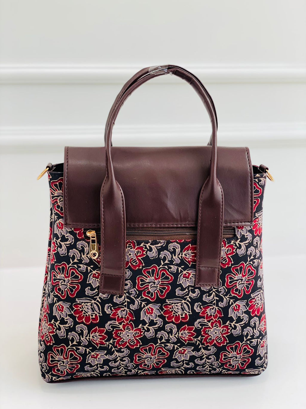 Red Floral Office Tote Bag