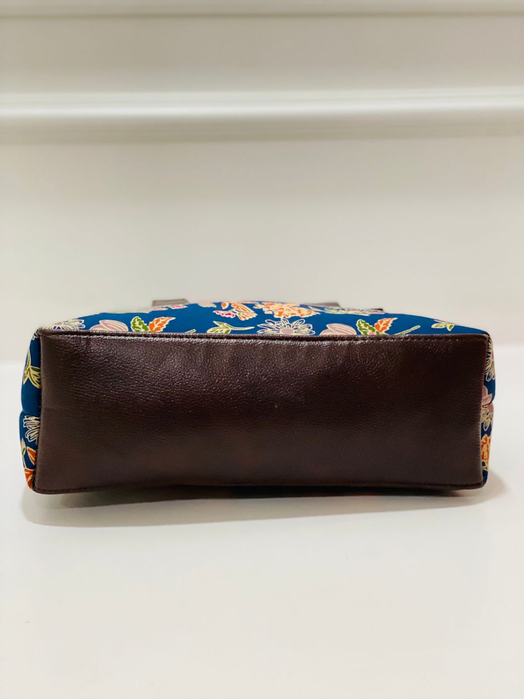 Blue Floral Office Tote Bag