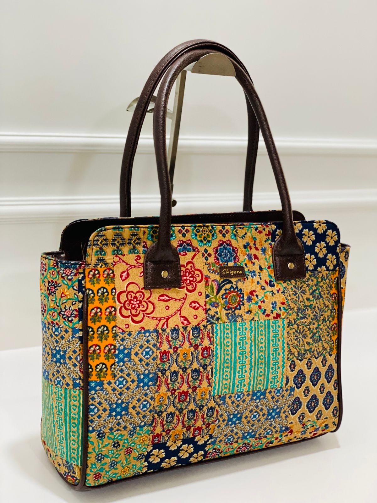 Golden Mosaic Spacious Laptop Bag