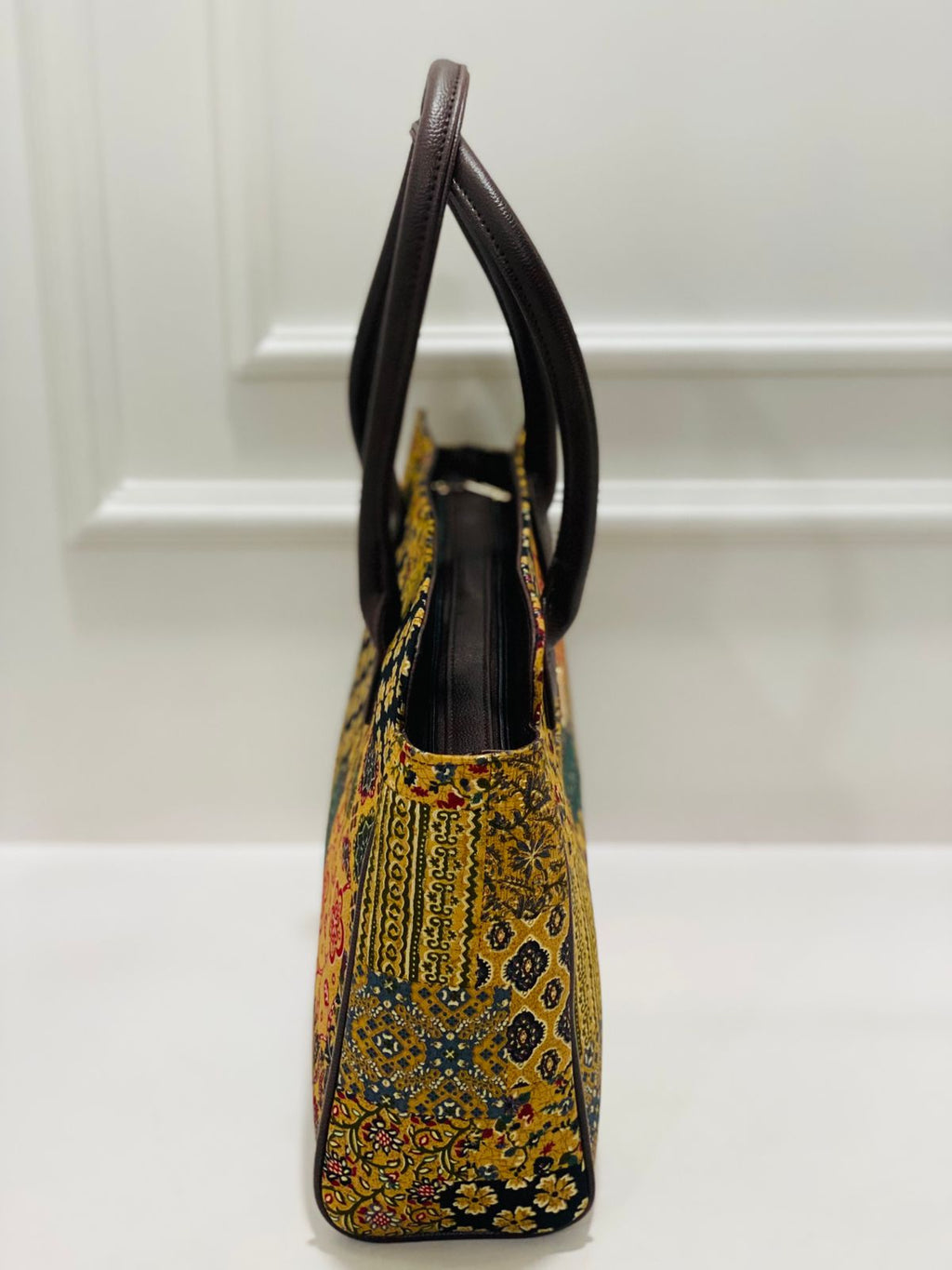 Mustard Mosaic Spacious Laptop Bag