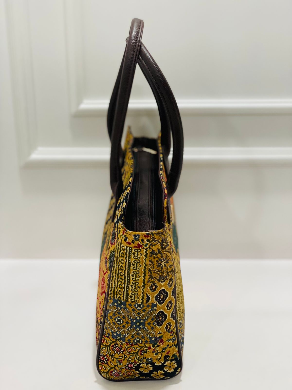 Mustard Mosaic Spacious Laptop Bag