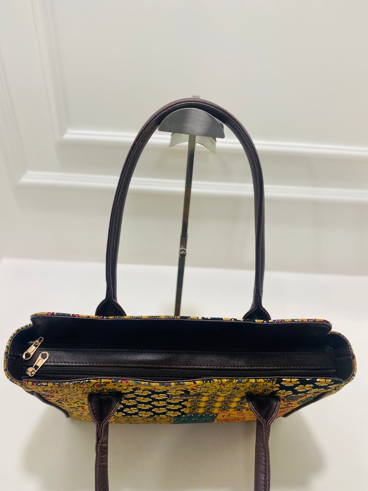 Mustard Mosaic Spacious Laptop Bag
