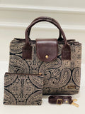 Black Mandala Triple Tier Bag
