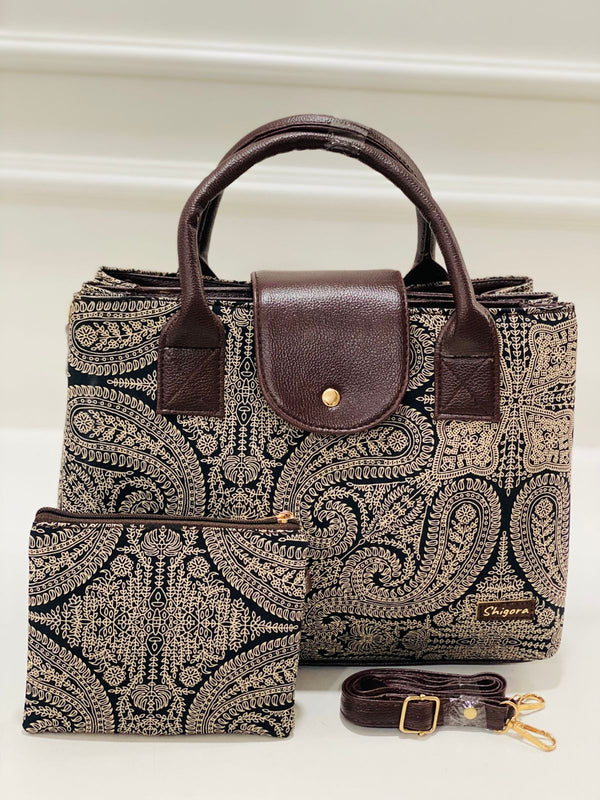 Black Mandala Triple Tier Bag
