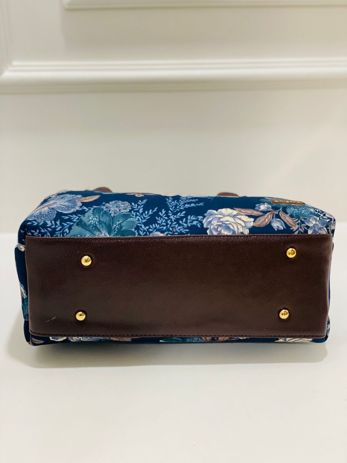 Blue Floral Triple Tier Bag