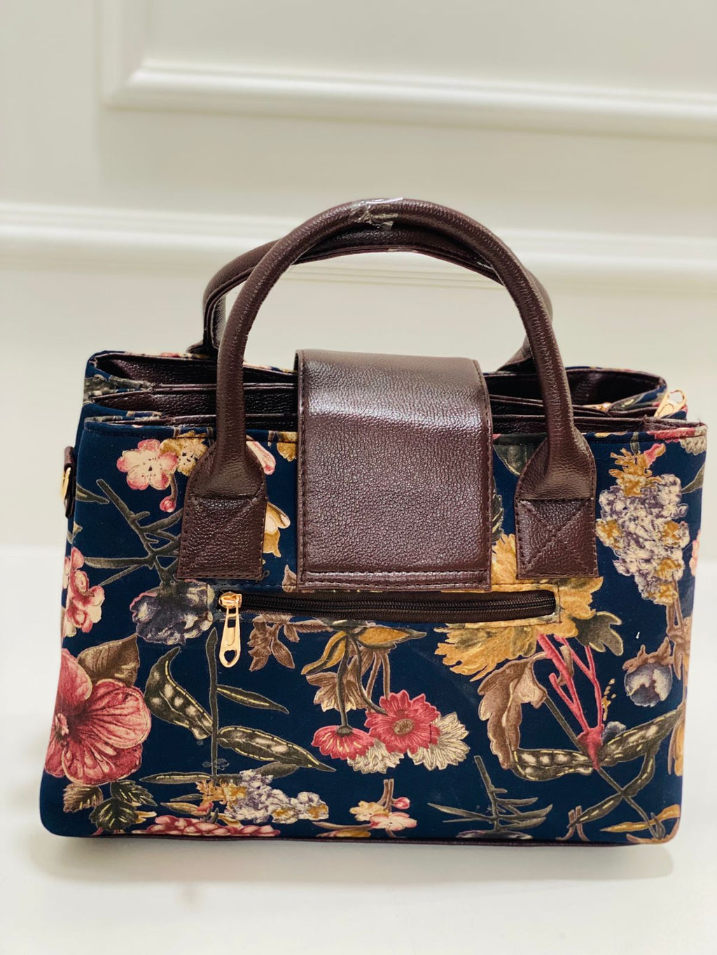 Black  Floral Triple Tier Bag