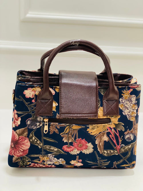 Black  Floral Triple Tier Bag