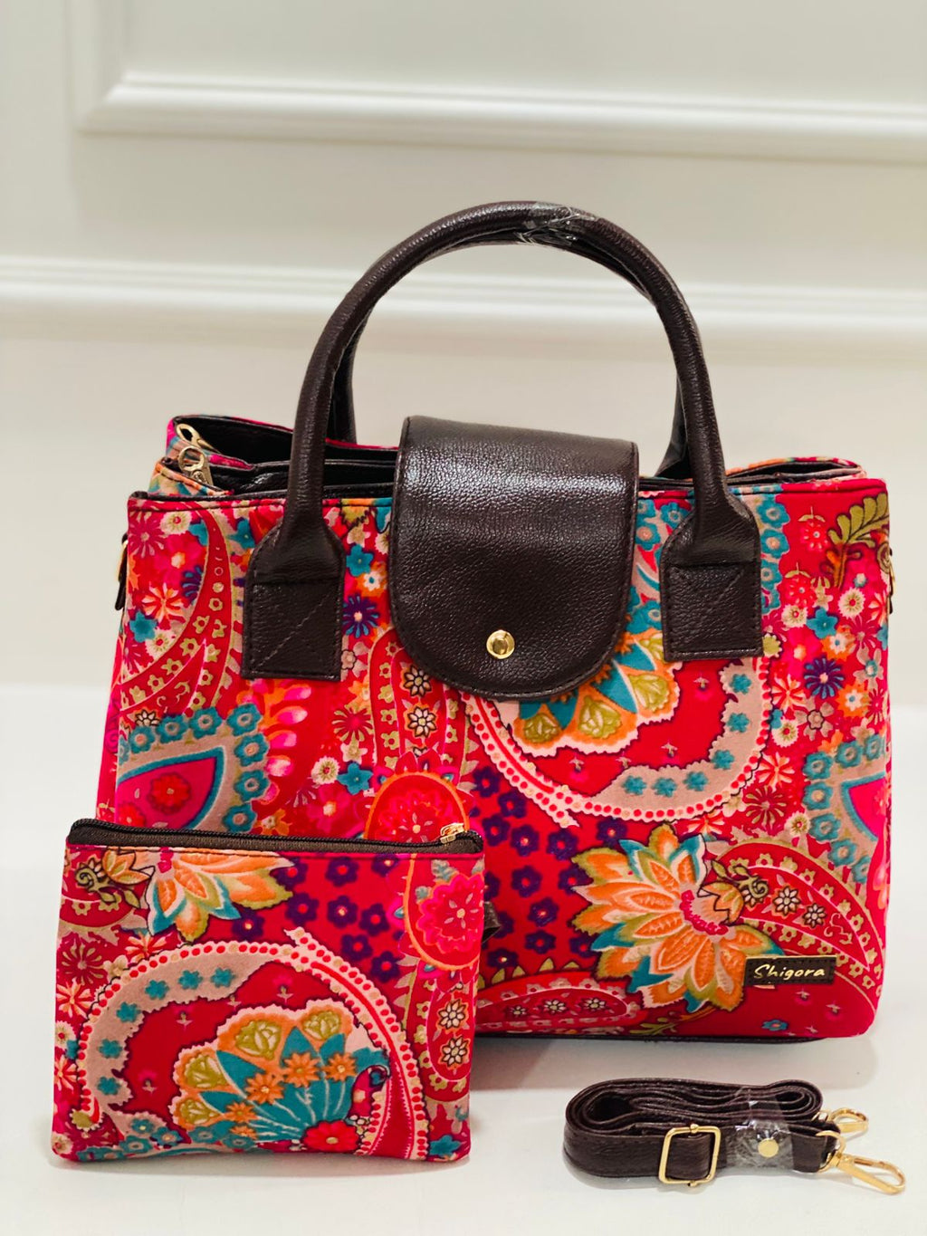 Berry Pink Triple Tier Bag