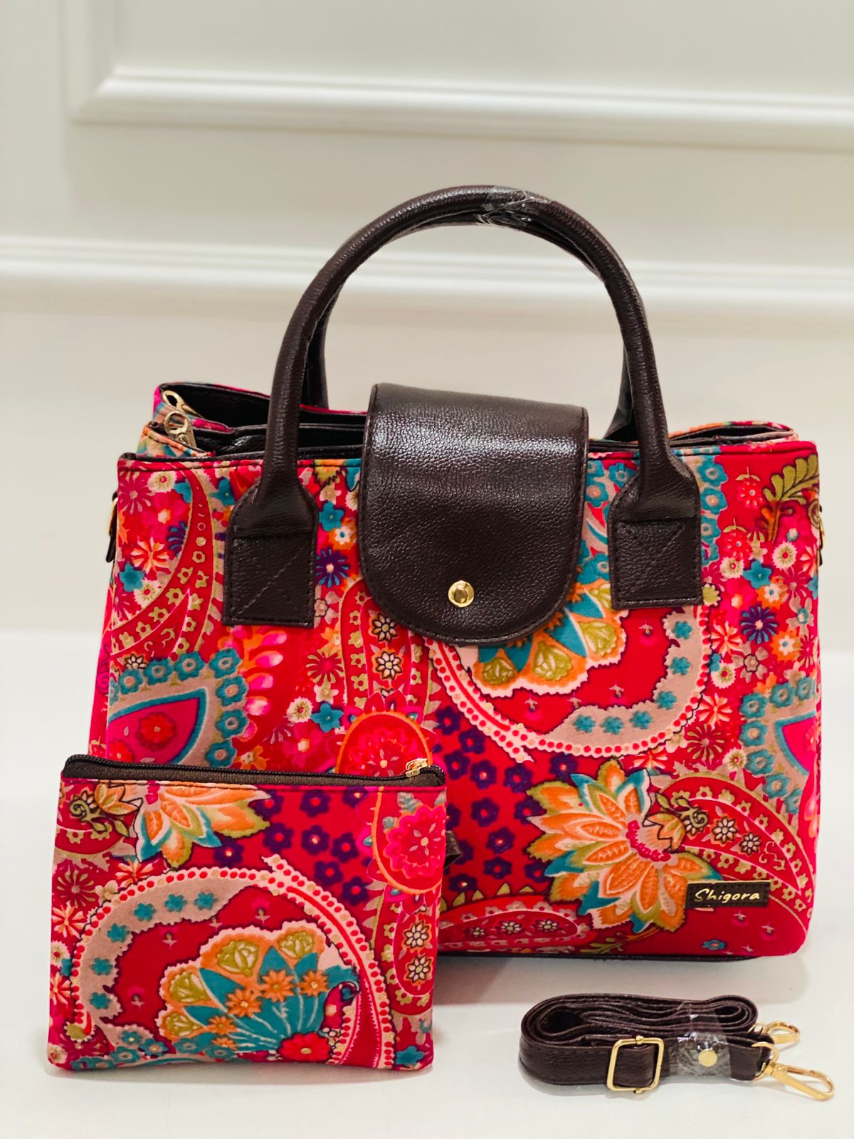 Berry Pink Triple Tier Bag