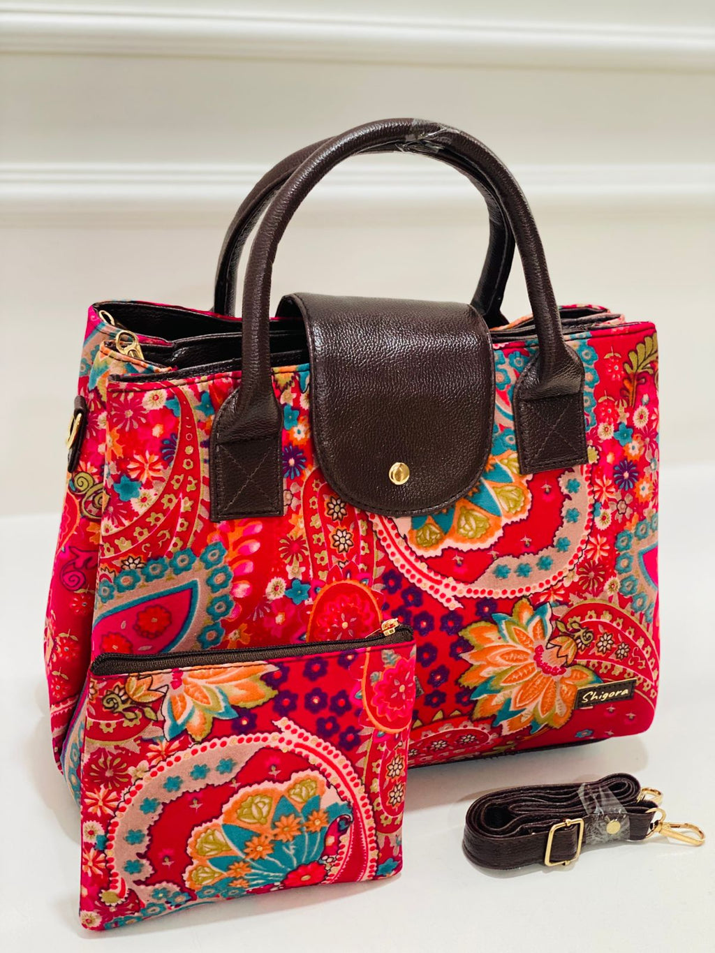 Berry Pink Triple Tier Bag