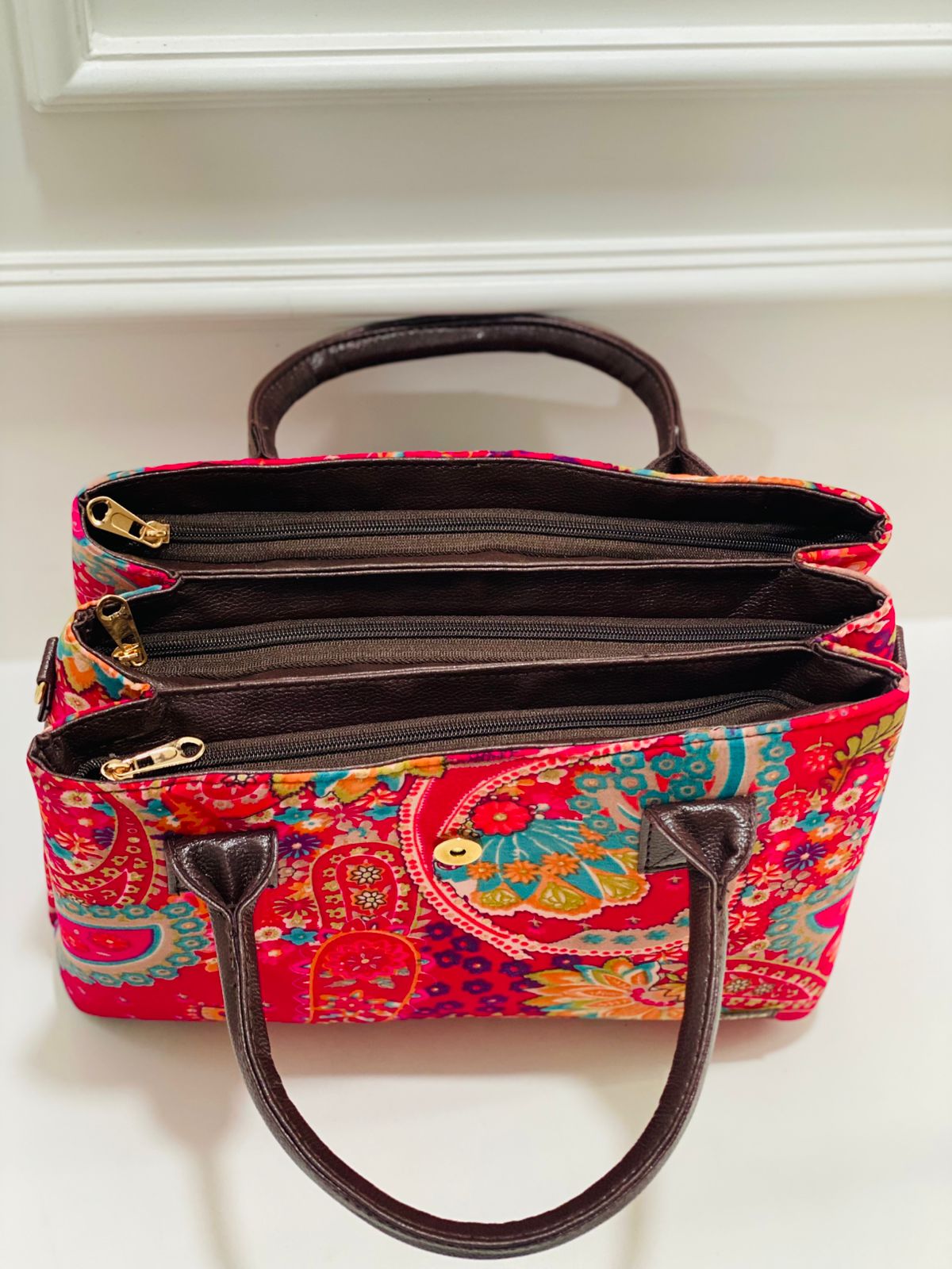 Berry Pink Triple Tier Bag