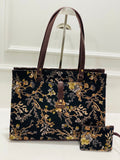 Midnight Bloom Statement Laptop Bag