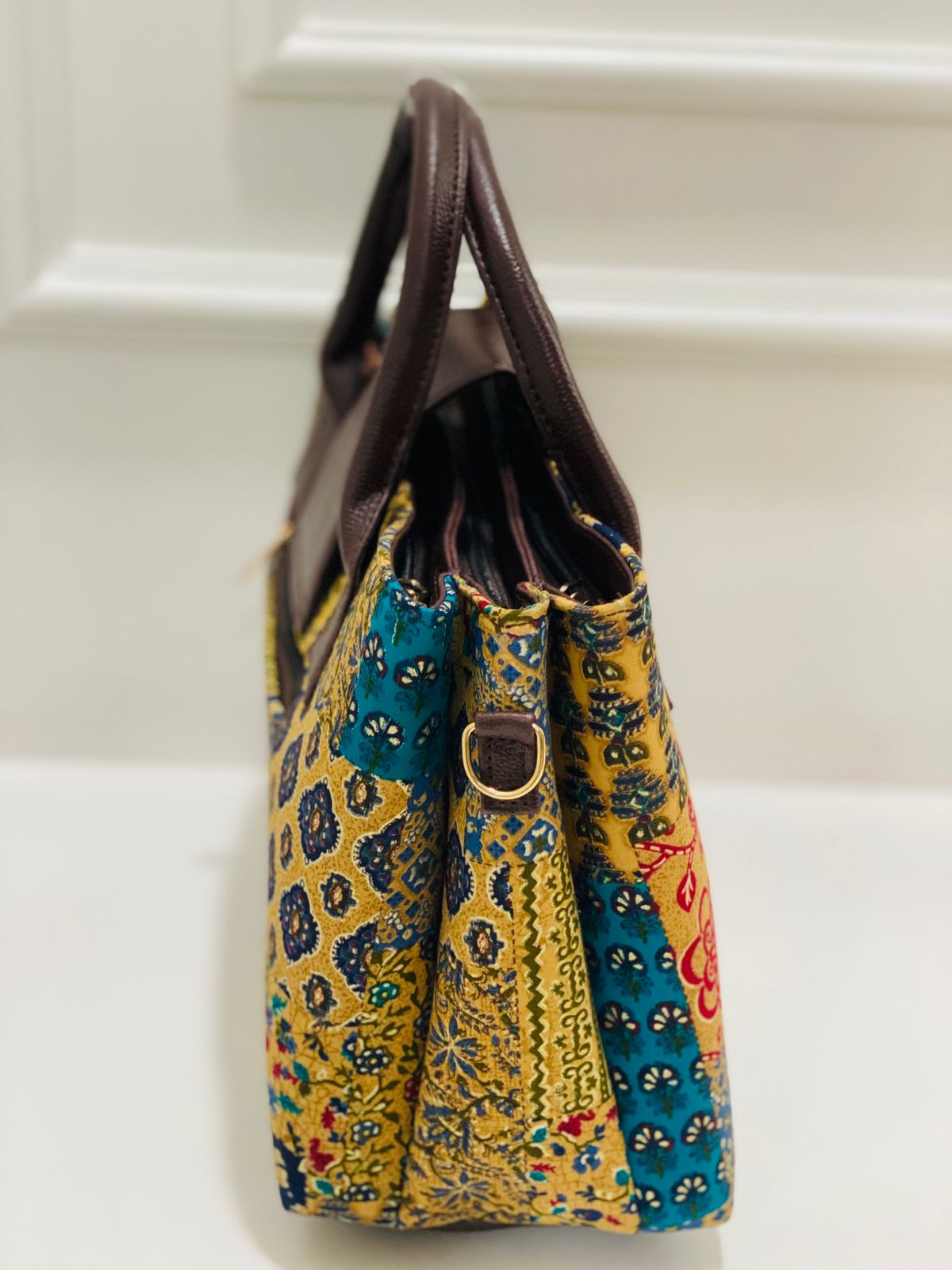 Yellow Floral Triple Tier Bag