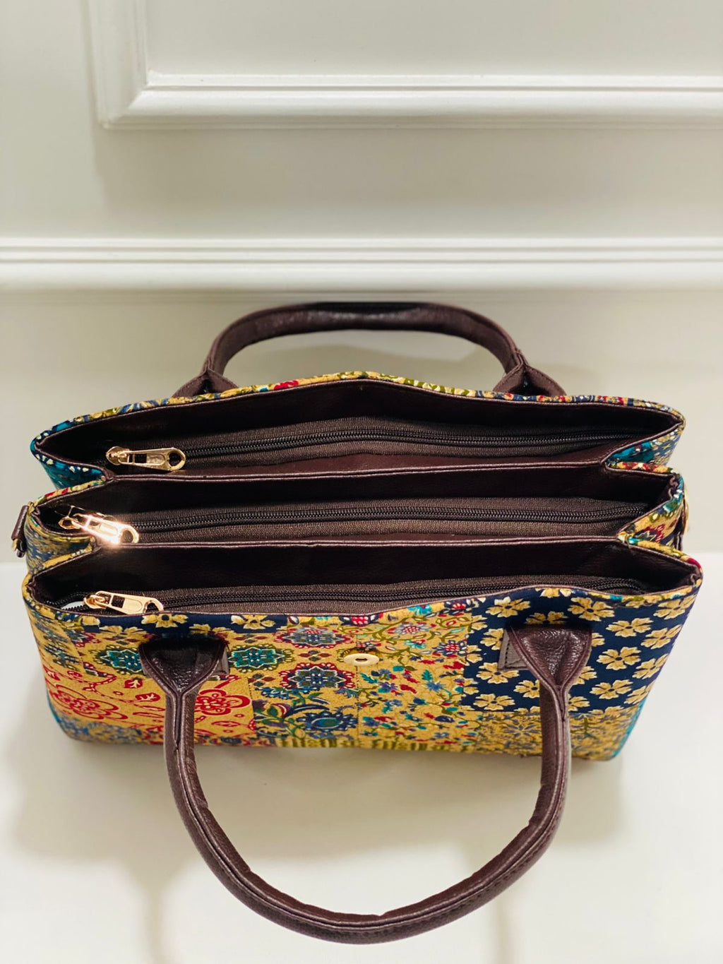 Yellow Floral Triple Tier Bag