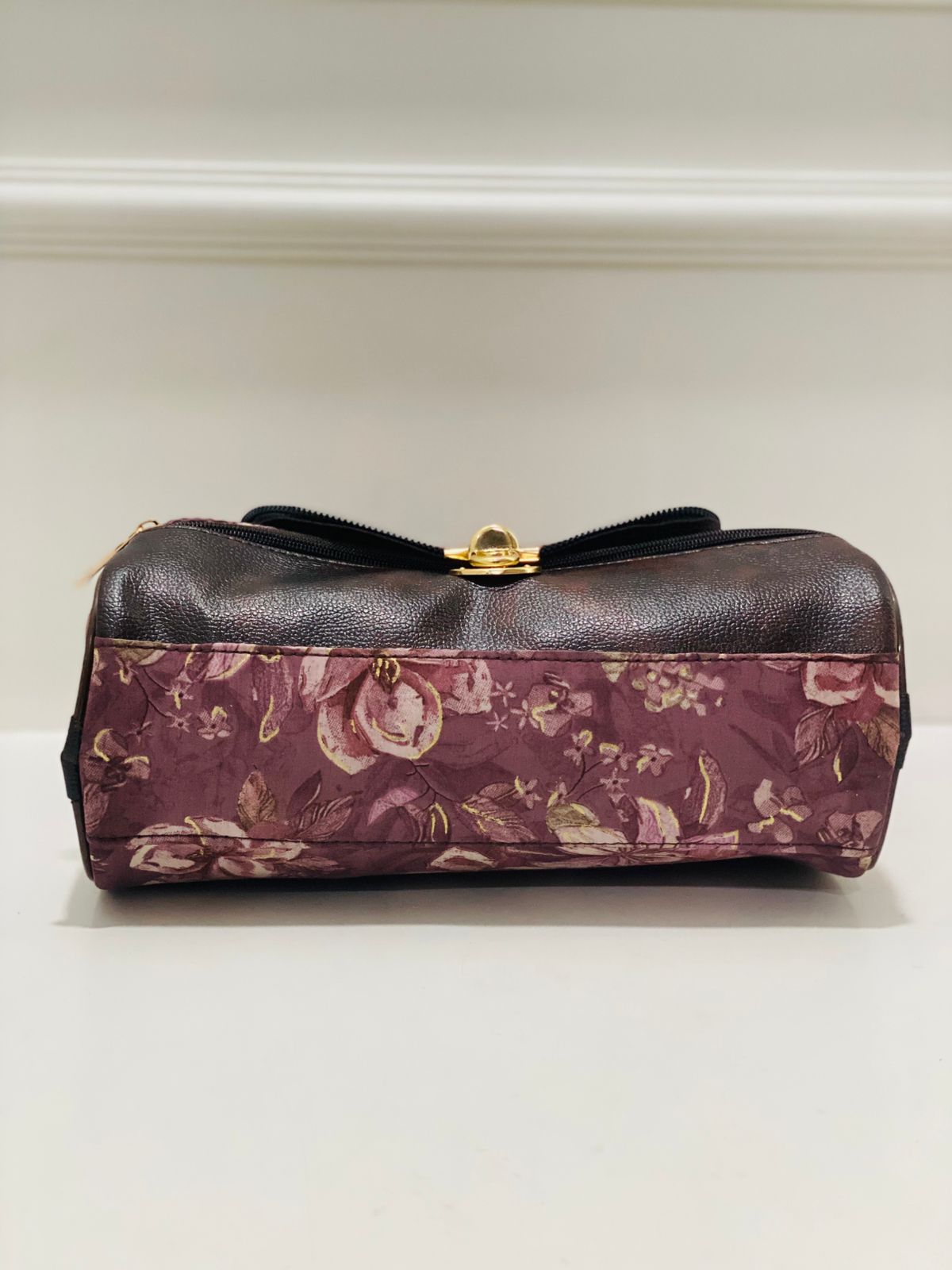 Magenta Floral Large Satchel Bag