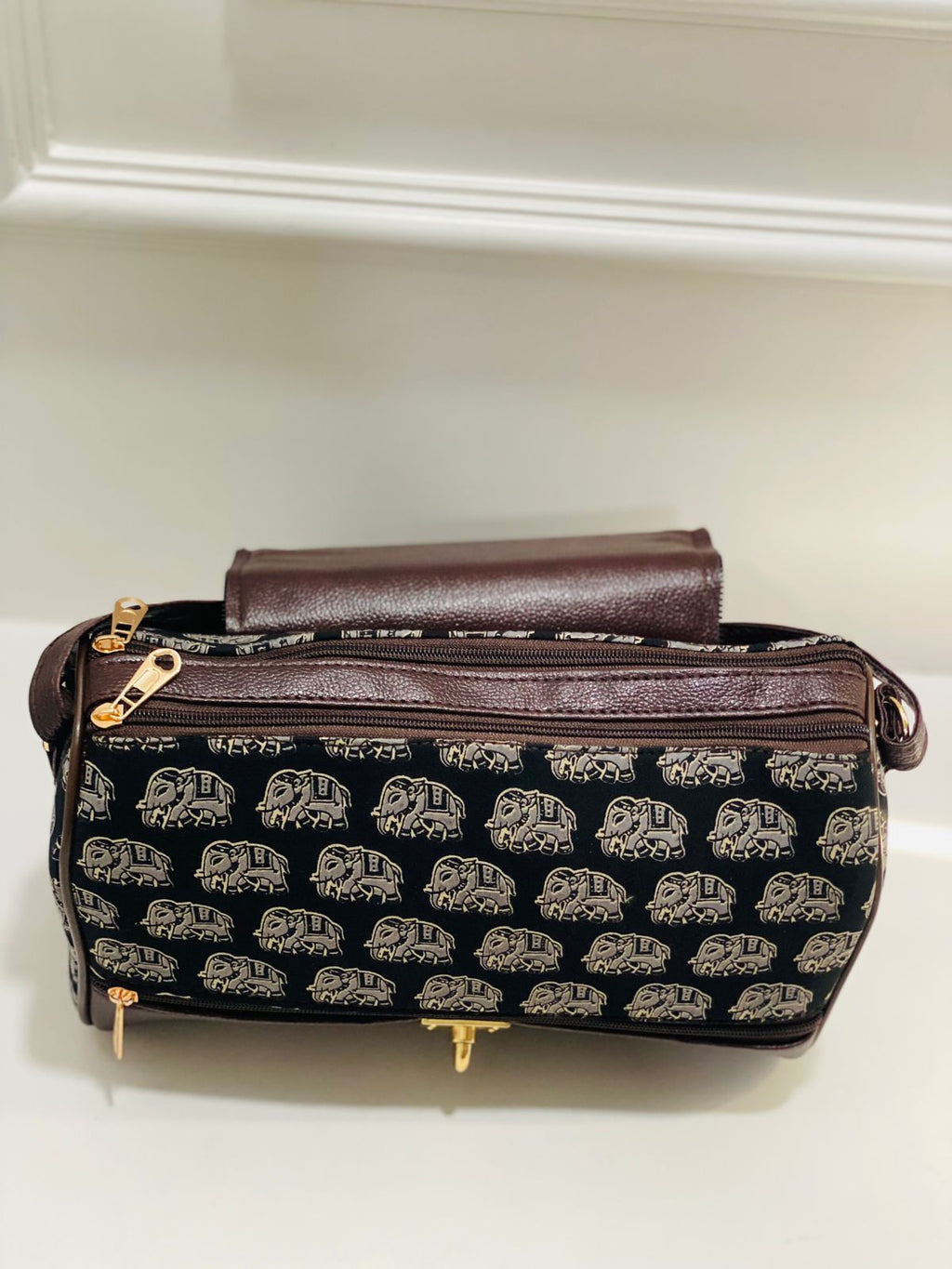 Royal Elephant Large Satchel Bag