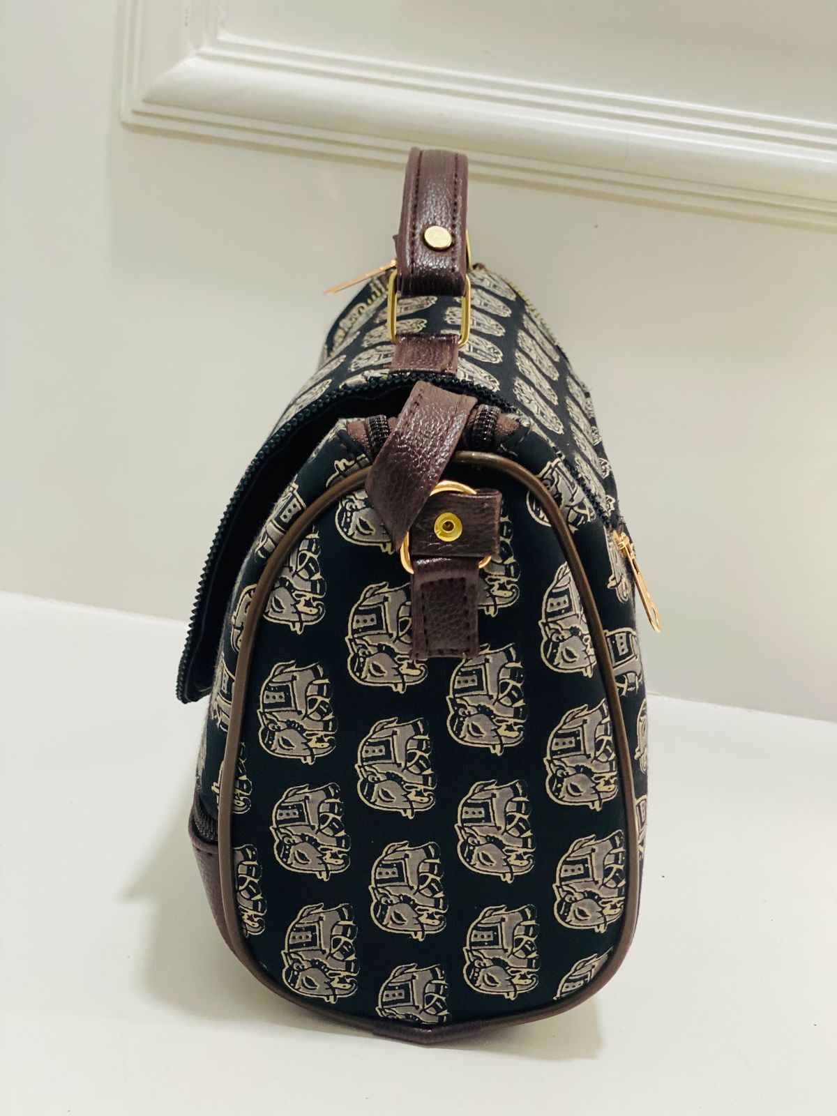 Royal Elephant Large Satchel Bag