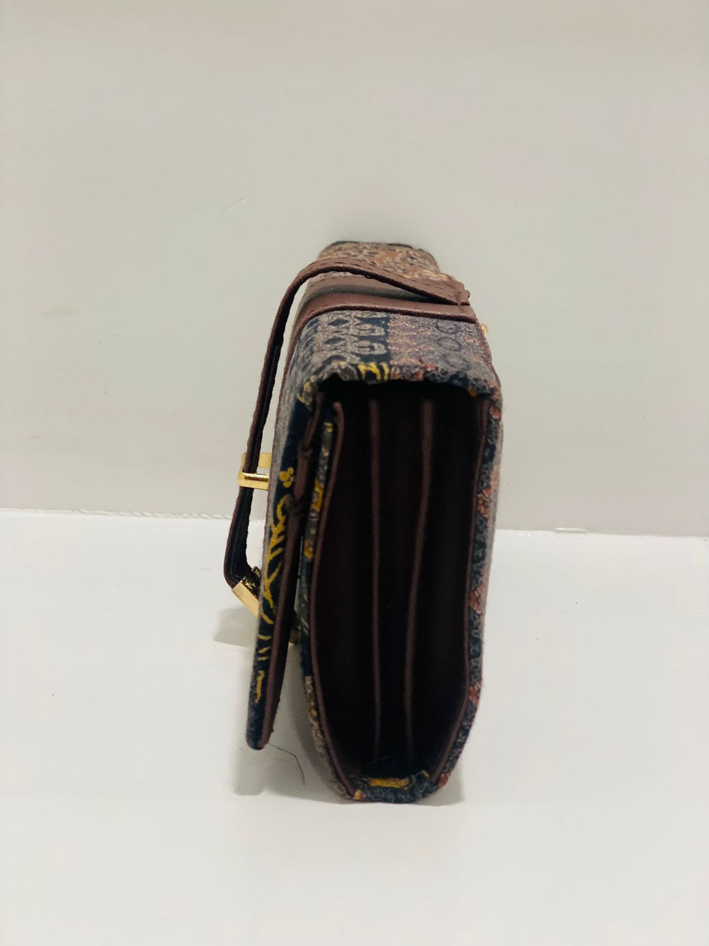 Brown Patchwork Wallet