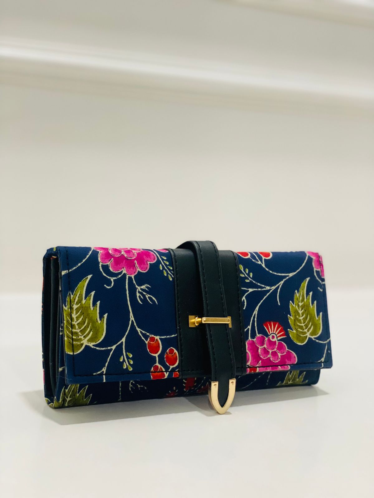 Navy Floral Wallet