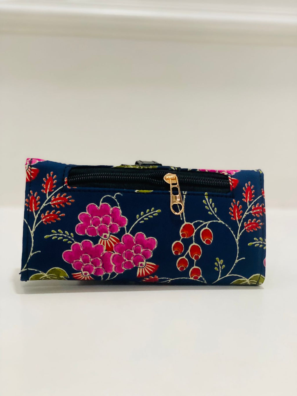 Navy Floral Wallet