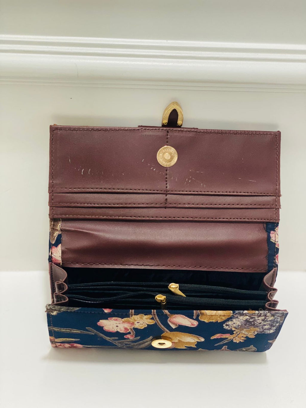 Indigo Floral Wallet