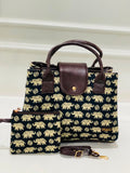 Black Elephant Triple Tier Bag