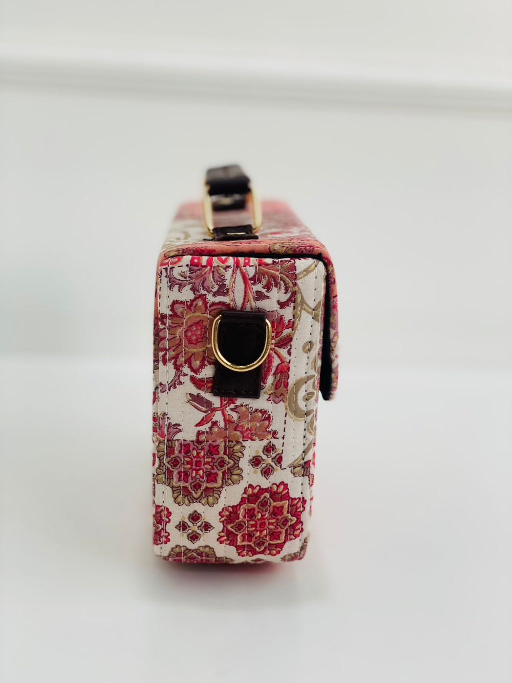 Ivory Red Floral Sling Bag