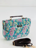 Aqua Floral Sling Bag