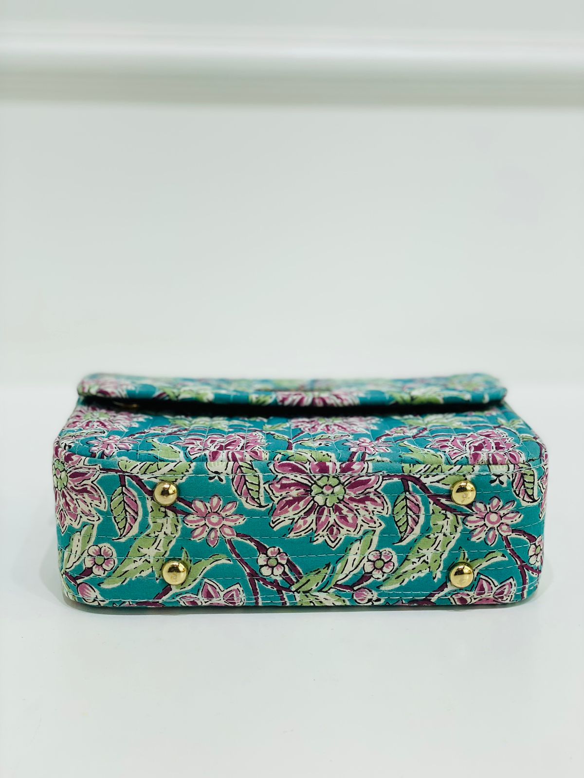 Aqua Floral Sling Bag