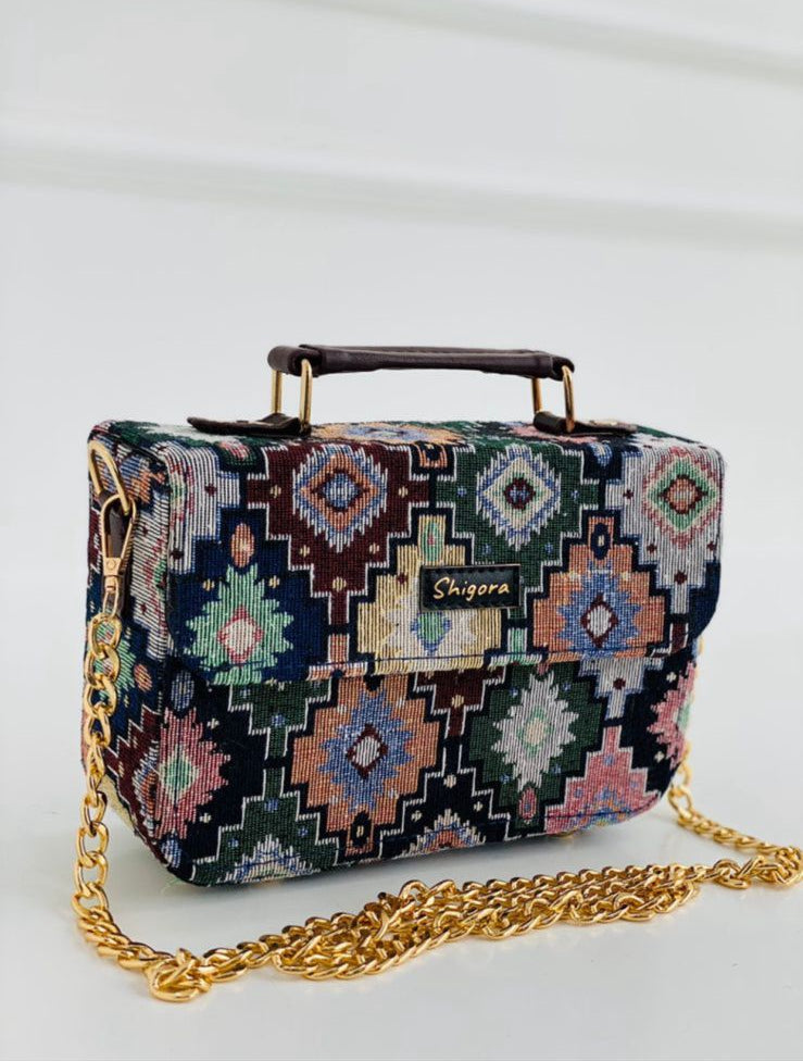 Multicolor Mosaic Sling Bag