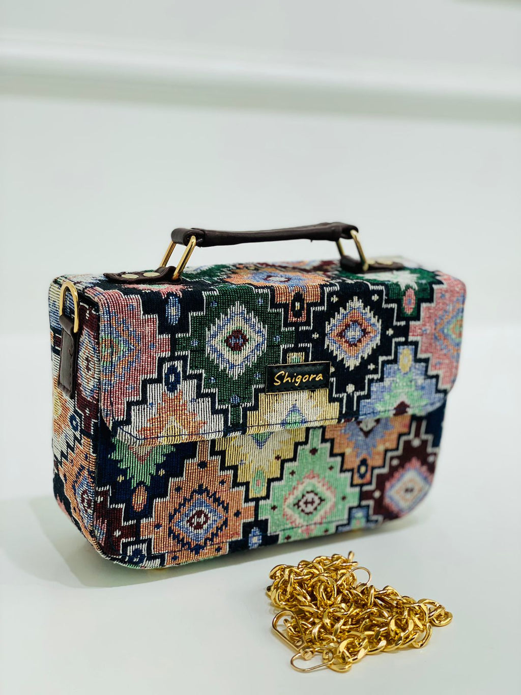Multicolor Mosaic Sling Bag